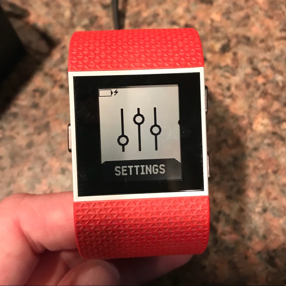 Tangerine Fitbit Surge